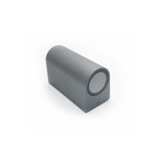 Outdoor Down Bright Wall Light oval 2XGU10 white - adeleq