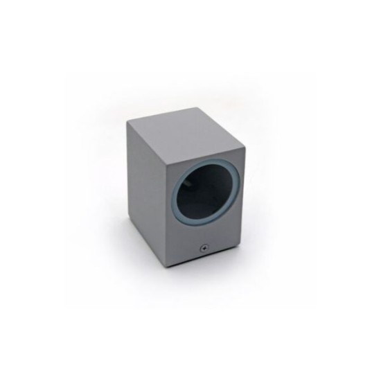 Φωτιστικό Αλουμινίου Επίτοιχο Τετράγωνο Μονής κατέυθυνσης Λευκό 1XGU10 - adeleq