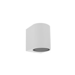 Outdoor Down Bright Wall Light oval 1XGU10 white - adeleq