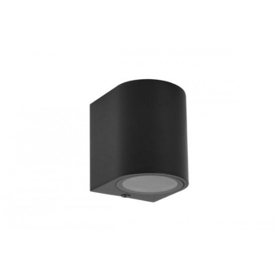 Outdoor Down Bright Wall Light oval 1XGU10 white - adeleq