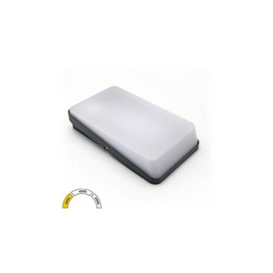 Απλικα LED Αλουμινίου Επίτοιχη 9W 3CCT IP54 Λευκή - adeleq