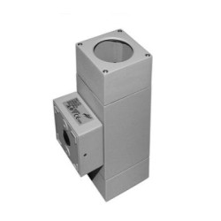 Σπότ Αλουμινίου Επίτοιχο Τετράγωνο Διπλής κατέυθυνσης Γκρί 63x63mm 2ΧGU10 - adeleq