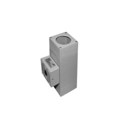 Σπότ Αλουμινίου Επίτοιχο Τετράγωνο Διπλής κατέυθυνσης Γκρί 63x63mm 2ΧGU10 - adeleq