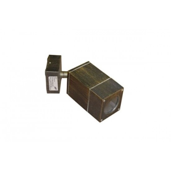 Wall mounted Aluminum Square movable Spot lighting fitting 9161 GU10 IP54 grey - adeleq