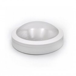 Πλαφονιέρα PC LED Στρογγυλή Φ170mm 8W 3000K IP65 Λευκή - adeleq