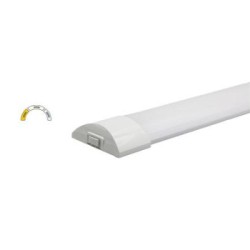 Φωτιστικό LED Οβάλ PC 120cm 36W CCT 230V με διακόπτη ON/OFF Λευκό IP20 - adeleq