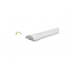 Φωτιστικό LED Οβάλ PC 120cm 36W CCT 230V με διακόπτη ON/OFF Λευκό IP20 - adeleq