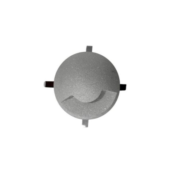 Πλάισιο στρογγυλό αλουμινίου 1 Θύρα φωτιστικού χωνευτό (9503 ) 15° Γκρί  - adeleq