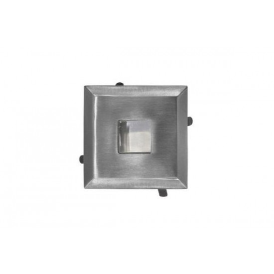 Πλάισιο τετράγωνο αλουμινίου φωτιστικού χωνευτό (9503 ) INOX - adeleq