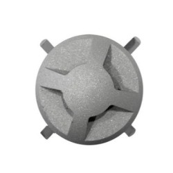 Πλάισιο στρογγυλό αλουμινίου 4 Θύρα φωτιστικού χωνευτό (9503 ) 15° Γκρί  - adeleq