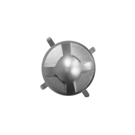 Πλάισιο στρογγυλό αλουμινίου 4 Θύρα φωτιστικού χωνευτό (9503 ) 15° Γκρί  - adeleq