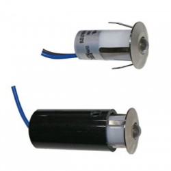 Φωτιστικό LED αλουμινίου Διαδρόμου Χωνευτό με κουτί 0.6W 40° 12VAC Θερμό Σατινέ - adeleq