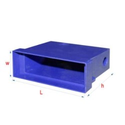 Κουτί πλαστικό για φωτιστικό διαδρόμου ορθογώνιο χωνευτό (9612 ) - adeleq