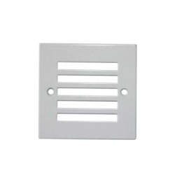 Πλάισιο αλουμινίου με γρίλιες φωτιστικού τετράγωνο χωνευτό (9632 ) Λευκό  - adeleq