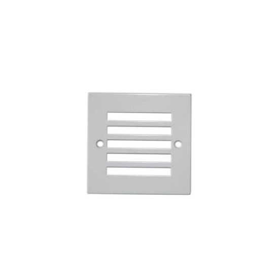 Πλάισιο αλουμινίου με γρίλιες φωτιστικού τετράγωνο χωνευτό (9632 ) Λευκό  - adeleq