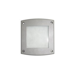 Alluminum Frame grey for big Square recessed lighting fitting 9661 frosted glass - adeleq 
