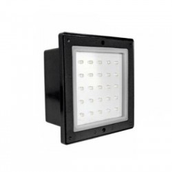 Alluminium body of Recessed Square big lighting fitting 9661 IP54 25led warm white - adeleq 