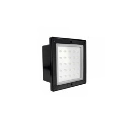 Alluminium body of Recessed Square big lighting fitting 9661 IP54 25led warm white - adeleq 