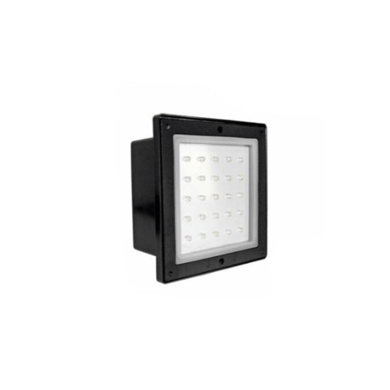Alluminium body of Recessed Square big lighting fitting 9661 IP54 25led warm white - adeleq 