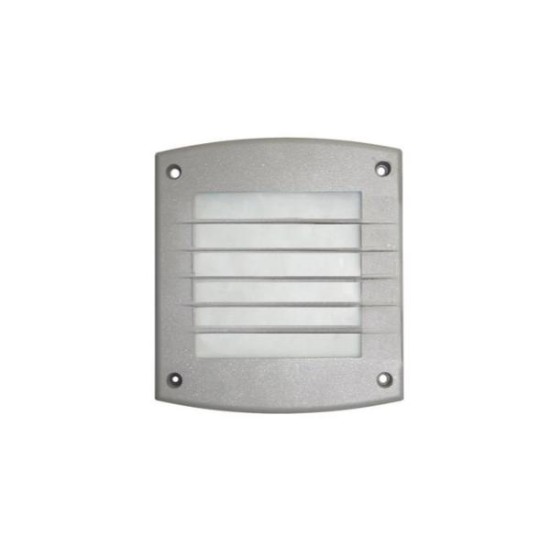 Πλάισιο αλουμινίου με γρίλια φωτιστικού τετράγωνο χωνευτό (9661 ) Γκρί  - adeleq