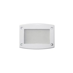 Alluminum Frame white for big Rectangular recessed lighting fitting 9674 frosted glass - adeleq 