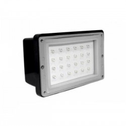 Alluminium body of Recessed Rectrangular big lighting fitting 9674 IP54 24led warm white - adeleq 