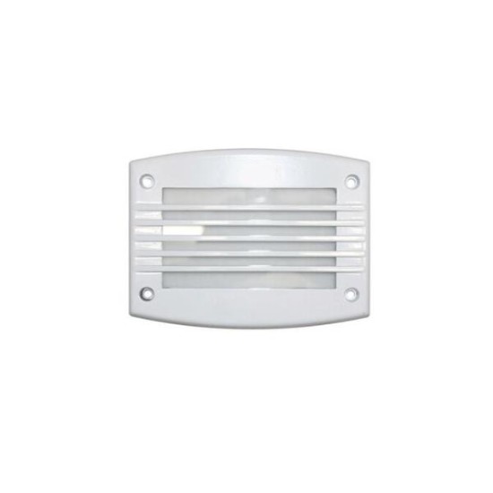 Πλάισιο αλουμινίου με γρίλια φωτιστικού ορθογώνιο χωνευτό (9674 ) Λευκό  - adeleq