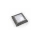 LED Ceiling Fixture PC Square D:125mm 4W CCT IP65 White - adeleq 