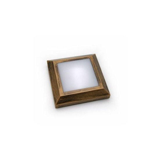 LED Ceiling Fixture PC Square D:125mm 4W 3000K IP65 White - adeleq 