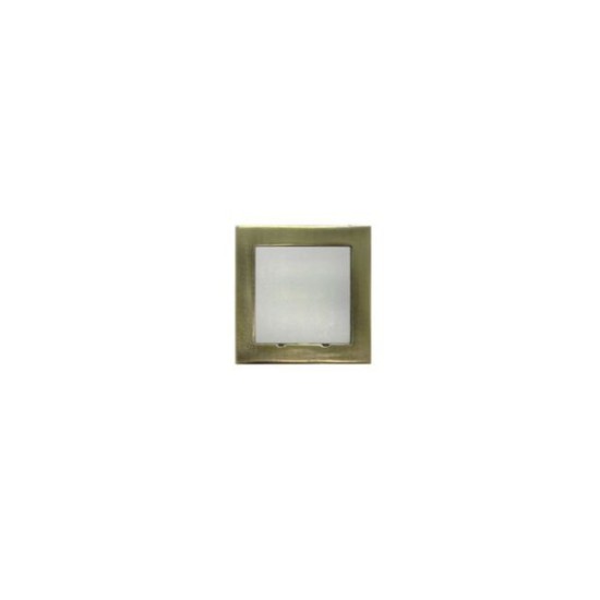 Wall mounted Lighting Fitting Square mini 9734 IP54 9Led 230V antique brass frame cool white - adeleq 
