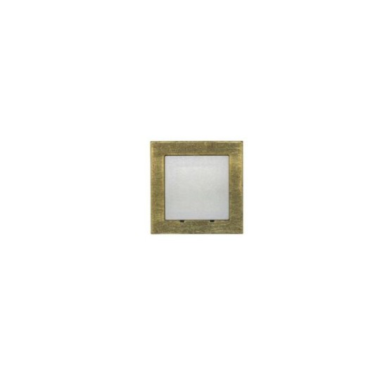 Wall mounted Lighting Fitting Square mini 9734 IP54 9Led 230V antique brass frame cool white - adeleq 