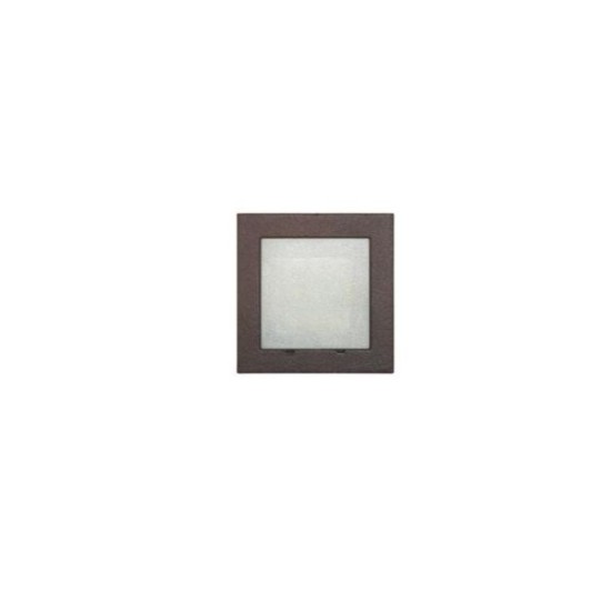 Wall mounted Lighting Fitting Square mini 9734 IP54 9Led 230V antique brass frame cool white - adeleq 