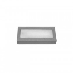 Φωτιστικό LED Αλουμινίου Επίτοιχο Oρθογώνιο 1W Θερμό Γκρί - adeleq