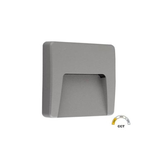 Φωτιστικό PC LED Εμμέσου φωτισμού Τετράγωνο 3W 3CCT IP65 Λευκό - adeleq