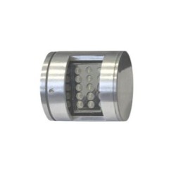 Φωτιστικό LED Αλουμινίου κύλινδρος επίτοιχο 1.5W Ψυχρό Σατινέ - adeleq