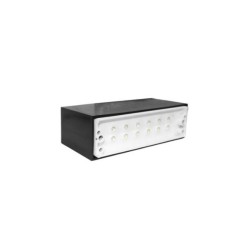 Alluminium body of Recessed Rectrangular lighting fitting 9801 IP54 12led warm white - adeleq 
