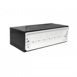 Allum.body of Recessed Rectrangular lighting fitting for shade 9802 IP54 12led max.0.8W 180.2lm warm white - adeleq 