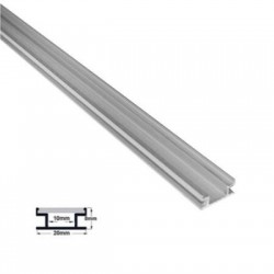 Aluminum profile 1m wall fitted for floor for led strips max W:10mm - 30-0510 - adeleq