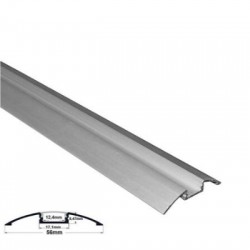 Aluminum profile 1m wall mounted Oval for led strips max W:12mm L:1m W:56.7mm H:8.47mm - 30-0520 - adeleq