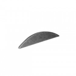 Τάπες Ασημί χωρίς τρύπα για προφίλ αλουμινίου επίτοιχα οβάλ 30-0520 - 30-0524 -adeleq 