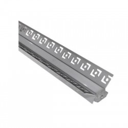 Προφίλ γυψοσανίδας αλουμινίου εσωτερική γωνία 2μ για Ταινία εως 11mm - 30-054600 - adeleq