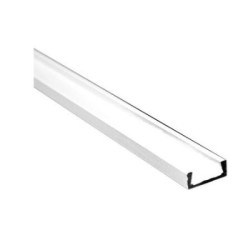 Aluminum profile white 2m wall mounted for led strips max W:11mm L:2m W:15.8mm H:6mm - 30-055020 - adeleq