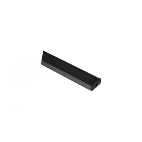 Aluminum profile black 2m wall mounted for led strips max W:11mm L:2m W:15.8mm H:6mm - 30-055021 - adeleq