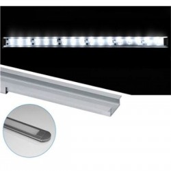 Aluminum Profile 1m wall fitted for led strips max W:11mm L:1m W:21.2mm H:5.6mm - 30-0560 - adeleq