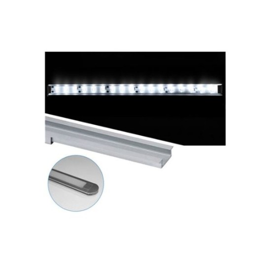 Aluminum Profile 1m wall fitted for led strips max W:11mm L:1m W:21.2mm H:5.6mm - 30-0560 - adeleq