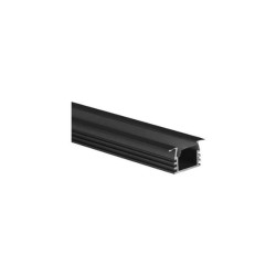 2m aluminum led profile Deep black L:2m W:24.62mm H:12.2mm - 30-0560021 - adeleq