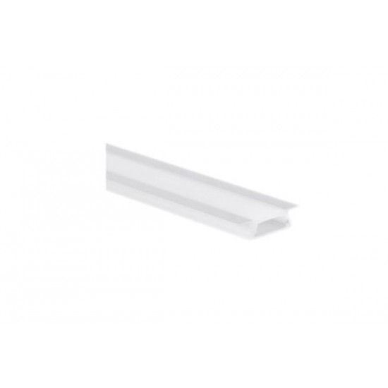 Aluminum Profile white 2m wall fitted for led strips max W:11mm L:2m W:21.2mm H:5.6mm - 30-056020 - adeleq