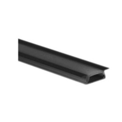 Aluminum Profile black 2m wall fitted for led strips max W:11mm L:2m W:21.2mm H:5.6mm - 30-056021 - adeleq