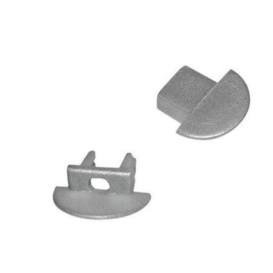 Τάπες Ασημί χωρίς τρύπα για προφίλ αλουμινίου χωνευτό 30-0560/05602 Ασημί - 30-0564 -adeleq 