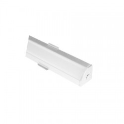 Aluminum Led profile white 2m wall mounted L type for led strip max W:12mm L:2m W:18.1mm H:18.1mm - 30-057020 - adeleq